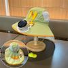 Fan-style children's summer sun hat with large brim, fashionable sun protection hat with shawl for girls, beach outdoor hat for boys