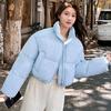 Baumwolljacke Damen Kurzstil Stehkragen Verdickte Daunen-Baumwolljacke Damen Koreanische Version Brotjacke Studenten Baumwolljacke Jacke