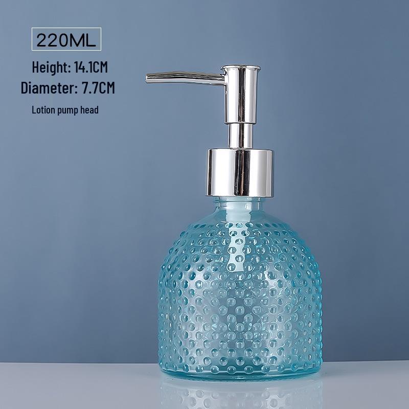 Stylish Glass Refill Bottle for Hand Sanitizer, Lotion, Shampoo, Shower Gel - Press-Type for Home Bathroom