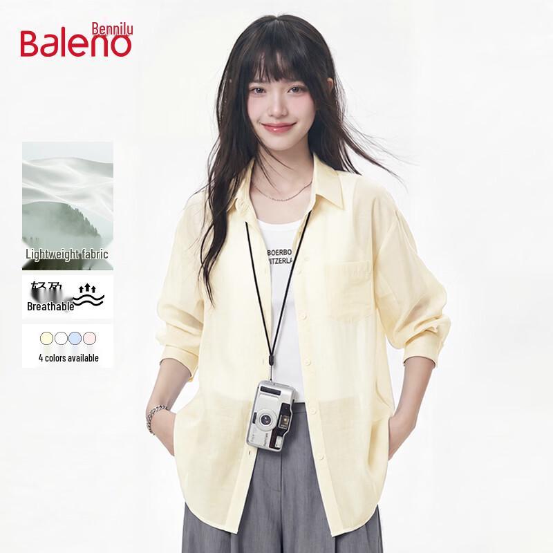 Baleno Men's Solid Long Sleeve Lapel Shirt
