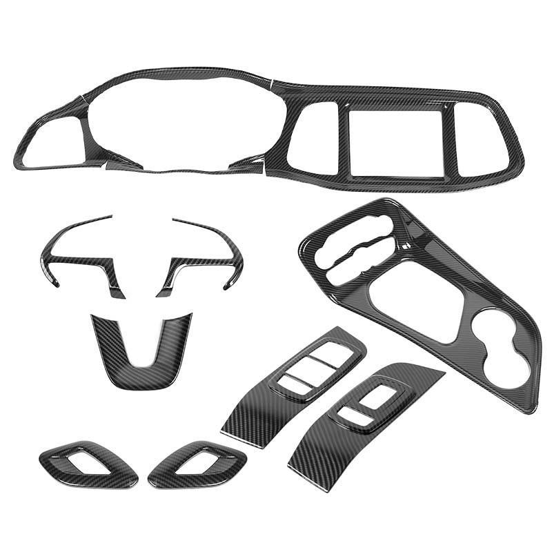 

Украшение приборной панели центральной консоли автомобиля, накладки на рулевое колесо и рычаг переключения передач для Dodge Challenger 2015+ из АБС-пластика, аксессуары для интерьера