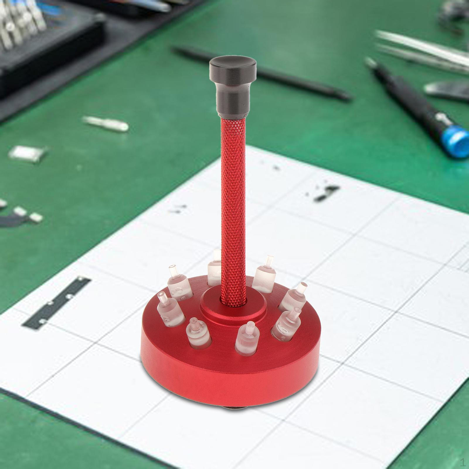 Комплект ручного пресса для точных часов со стальными компонентами синий — фото 6