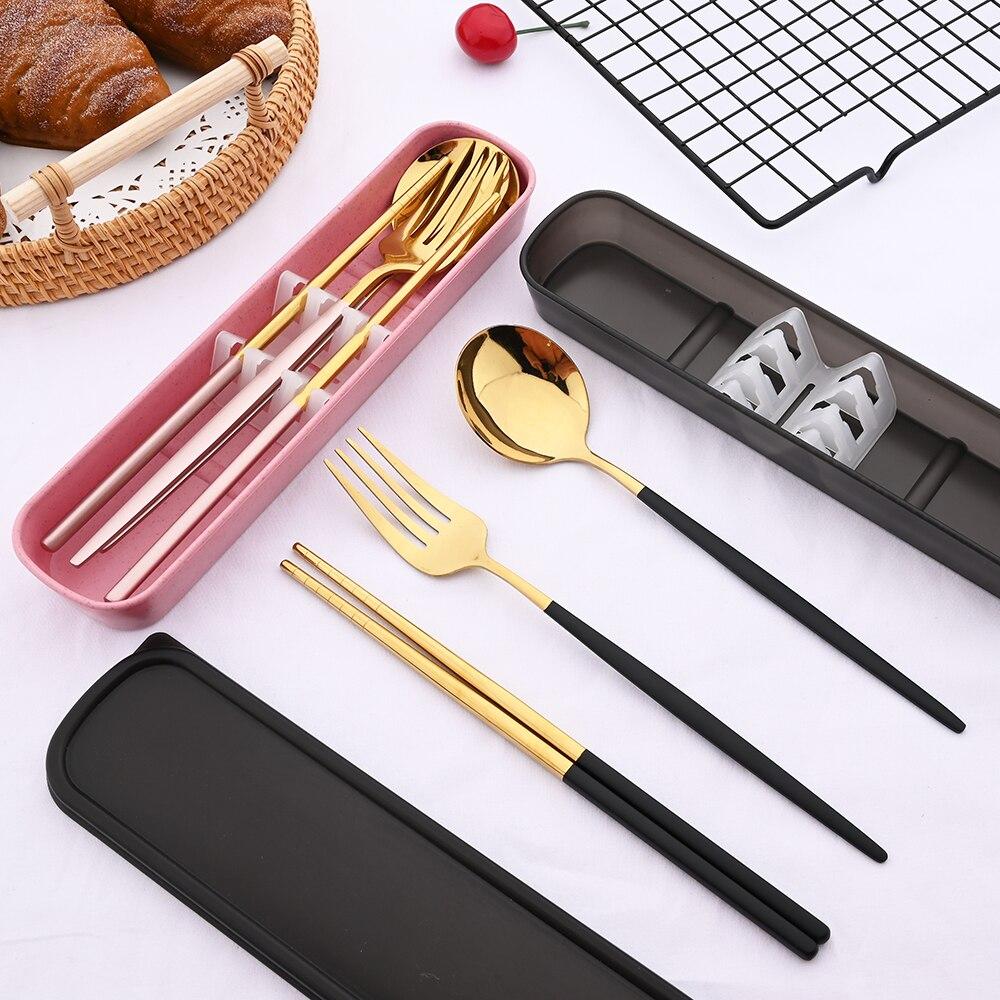 Купить 4 шт., набор столовой посуды черного золота, набор столовых ...