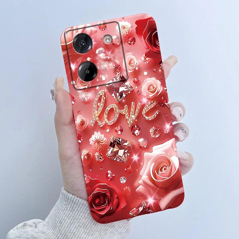 For Xiaomi Poco M7 Pro 5G Phone Case Fashion Flower Girl Design Soft Silicone TPU Back Housing for Poco M 7 Pro M7Pro 5g Covers