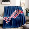 Atlanta Braves Theme Blanket Suitable For The Sofa Camping And Travel Made Of Soft Flannel Material An Ideal Gift For Occasions Such As Birthdays And
