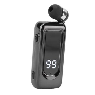 Fone de Ouvido de Lapela 5.4 Fone de Ouvido de Lapela Estéreo Sem Fio Retrátil com Microfone ENC Display de Alimentação LED para Negócios e Direção