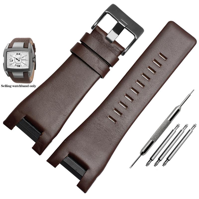 

Ремешок для часов из натуральной кожи с насечками для Diesel DZ1216 DZ1273 DZ4246 DZ4247 DZ287 Браслет для часов Мужской ремешок для часов Ремешок для наручных часов 32mm-18mm