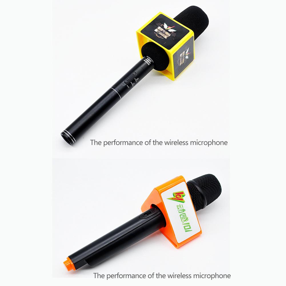 ABS KTV Mic Microphone Logo Flag Station Square Shaped Interview 38mm