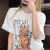 Summer New Niche Tiger Letter Printing Design Short-sleeved T-shirt Women's Casual Loose and Versatile Short-sleeved Top