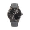 Men's Analog Quartz Watch Waterproof Gray Leather Strap Men's Watch Gray Stylish Business Wristwatch Lightweight Easy-to-Read Gentleman's Watch