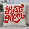 Holiday Mothers Day Cushion Cover Cushion Covers Natural Linen Breathable Sofa Bedroom Decor Pillowcase
