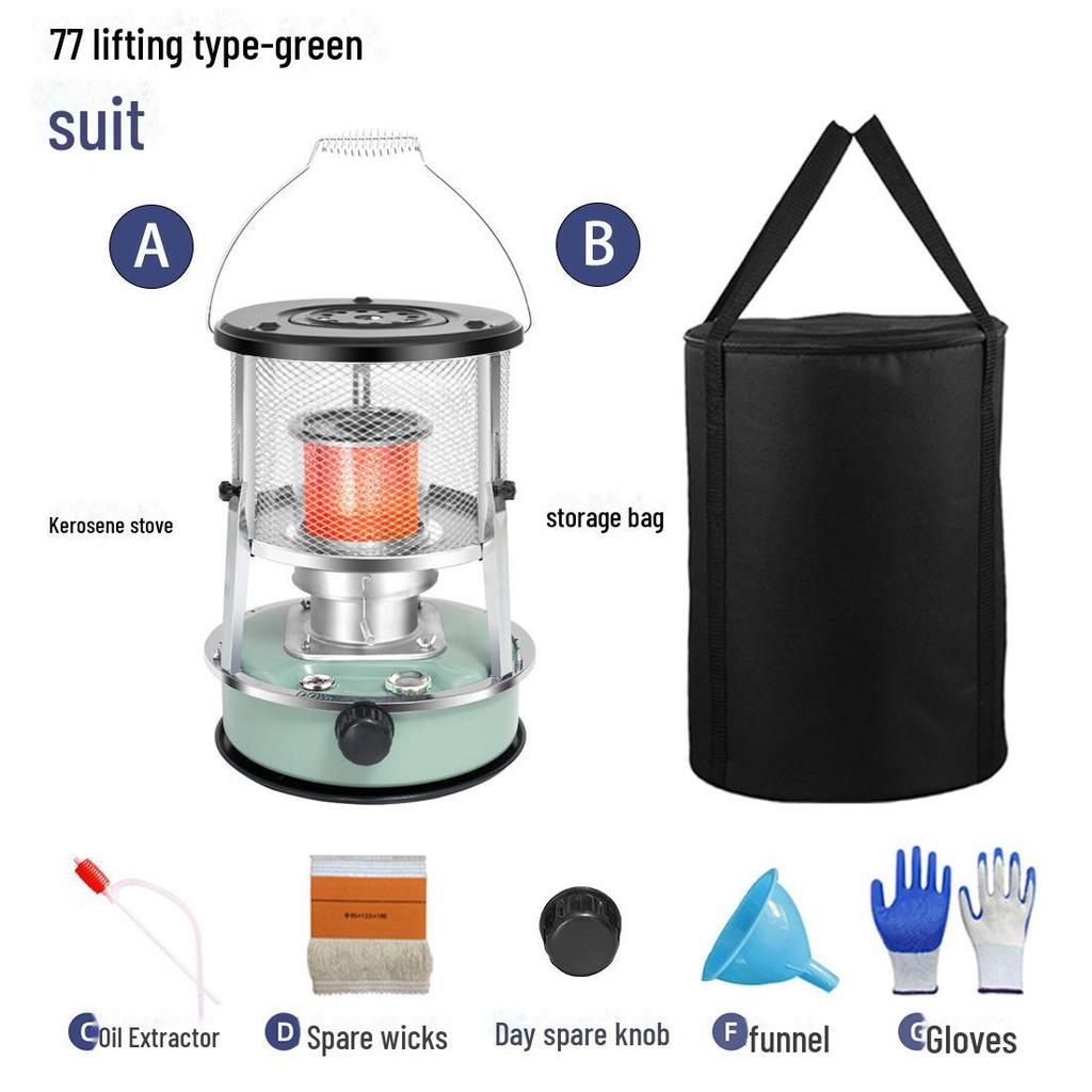 Portable Multifunctional Kerosene Stove: Windproof Heater and Outdoor Cooking Solution