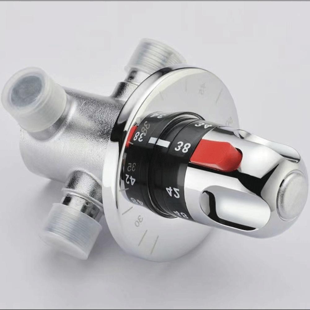 

Thermostatic Mixing Valve Brass Adjustable Temperature Control Valve with Filter Net for Home Bathroom Hot Cold Water Systems China Mainland