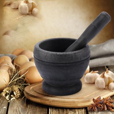 Gıda Sınıfı Plastik Havan Tokmak Hap Ezici Baharat Öğütücü Kase Pesto Tozu Özel Kavisli Temas Yüzeyi Öğütme