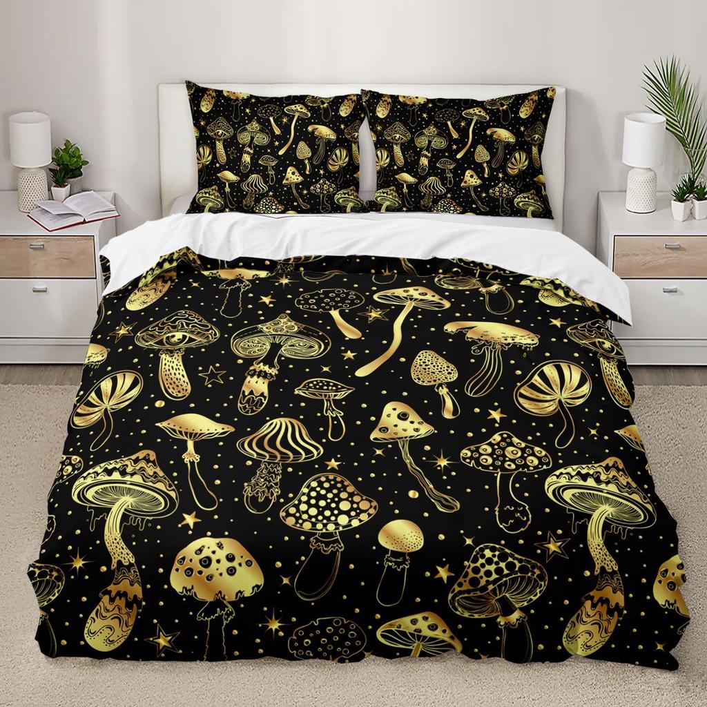 Sunflower Duvet Cover Set Queen Size Butterfly Comforter Set Retro Yellow Flower Quilt Cover 3 Piece Set With 2 Pillowcases