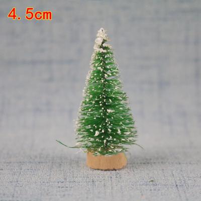 12 Piezas Mini Árbol de Navidad Papá Noel Decoración de Nieve Para DIY Villa Helada Año