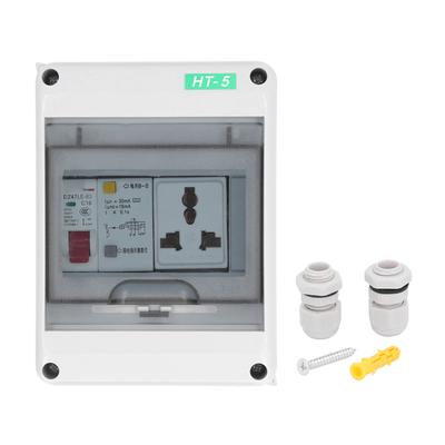Surface Mount Distribution Box with 250VAC 10‑16A 3 Hole Socket MCB RCBO Circuit Breaker IP65 Waterp