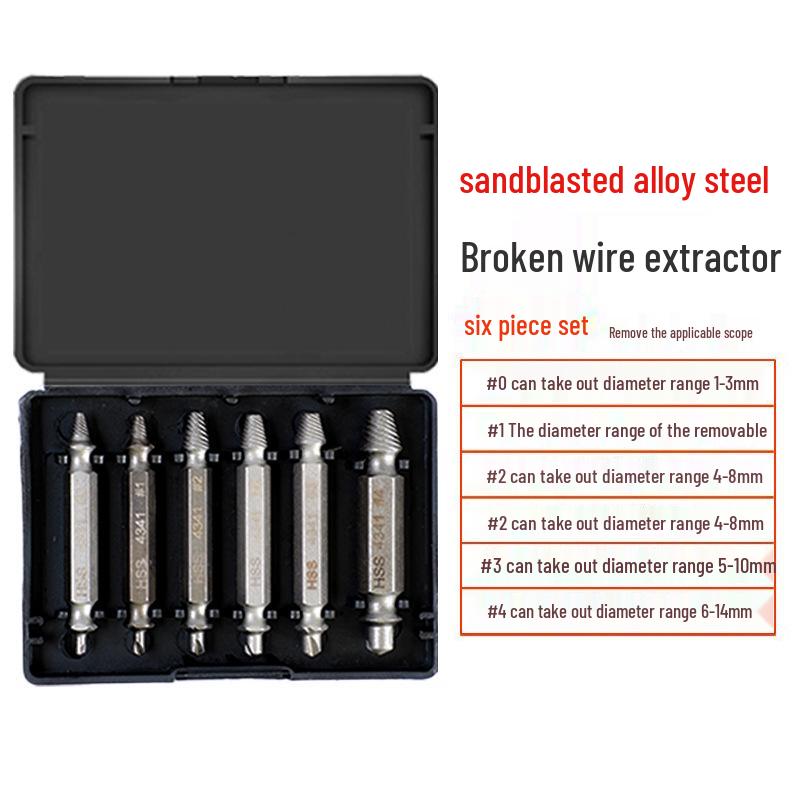 High-Speed Steel Double-Ended Screw and Wire Extractor Set 4341