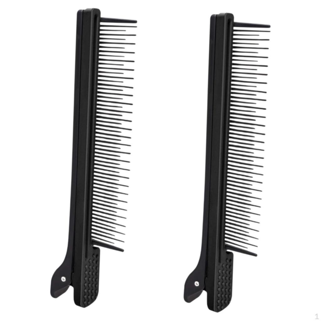 2 Pieces Hairdressing Assistant Comb Barber Shop Clip Professional Hair Dye and Perm Clips for Salon