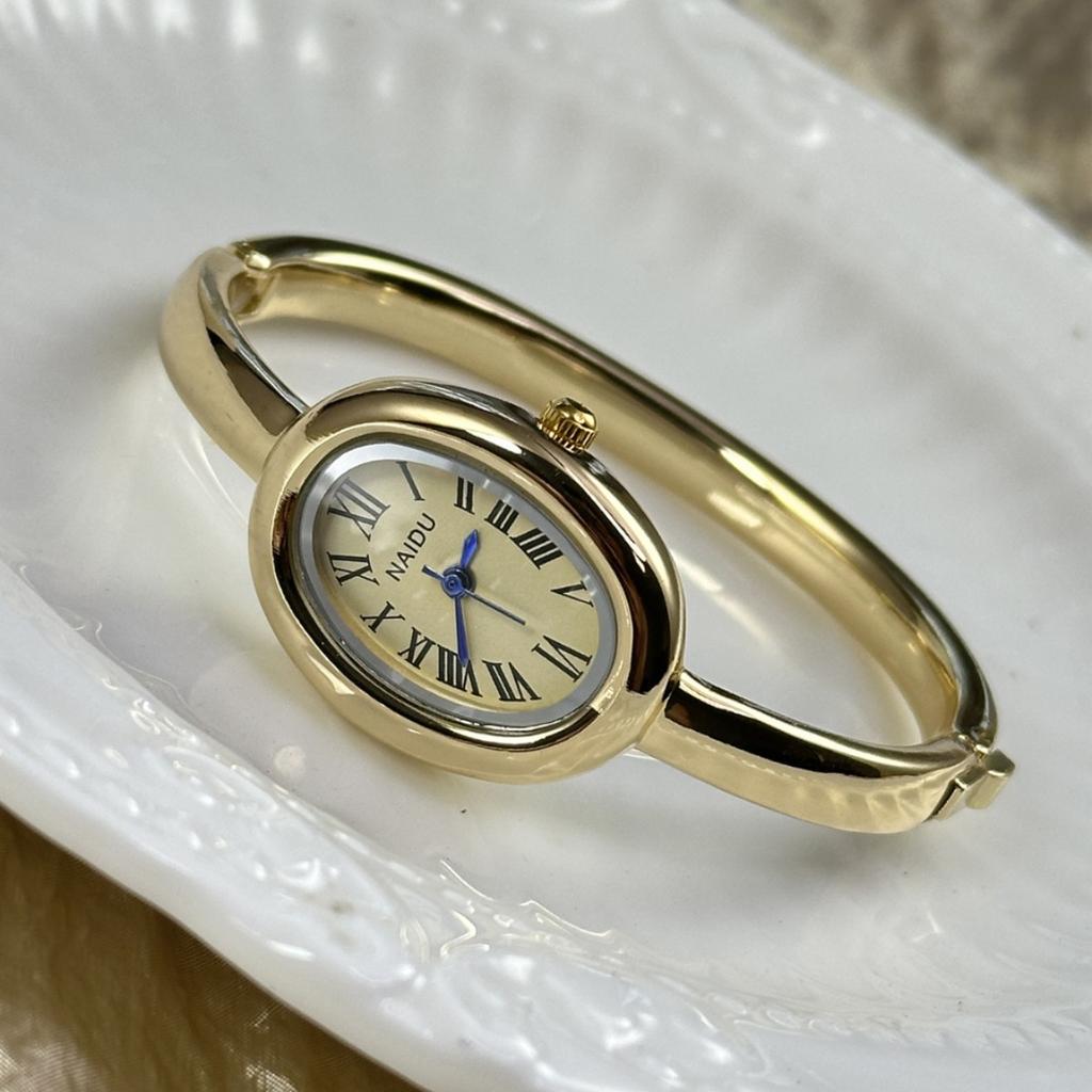 Ceas simplu oval de damă cu quartz, de lux, cu cifre romane, ceas vintage, damă, oțel inoxidabil, orologio, aur, argint, ceas de mână