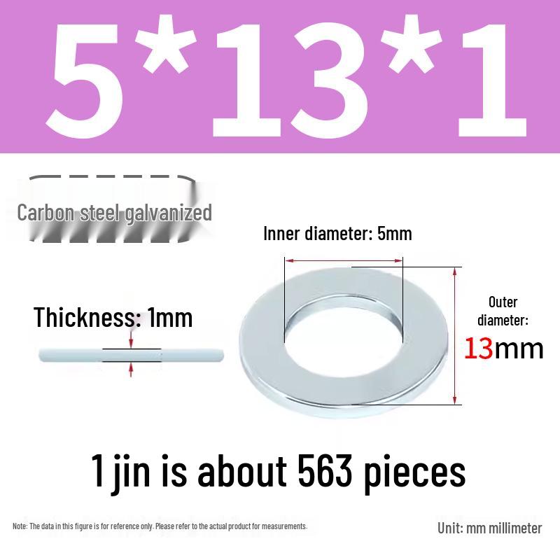 Oversized Thickened Galvanized Iron Flat Washer M2M3456810-M6