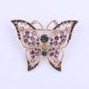 Luxury Rhinestone Hollow Butterfly Brooches for Women Insect Pins Event Party New Gifts Backpack Decoration Clothes Accessories
