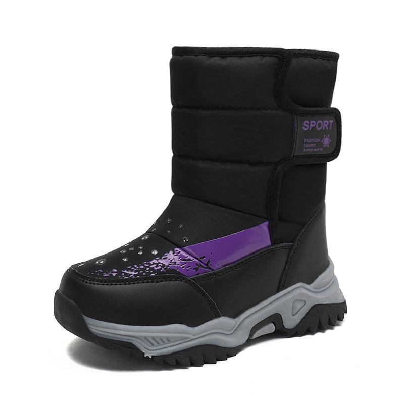 Botas de Neve de Inverno para Crianças até Meio da Panturrilha - Peludas, Quentes e Casuais para Meninos e Meninas