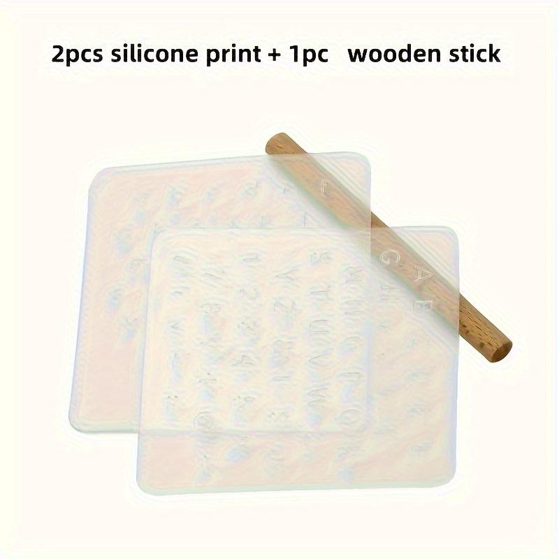 3pcs/set Creative Handmade Leather Printing, Transparent Alphanumeric Seals, Handmade Leather Goods Carving DIY Tools, Leather Engraving Printing Mold