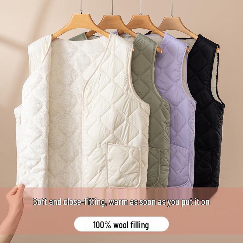 YUZHAOLIN Women s Fleece Lined Thermal Vest XL