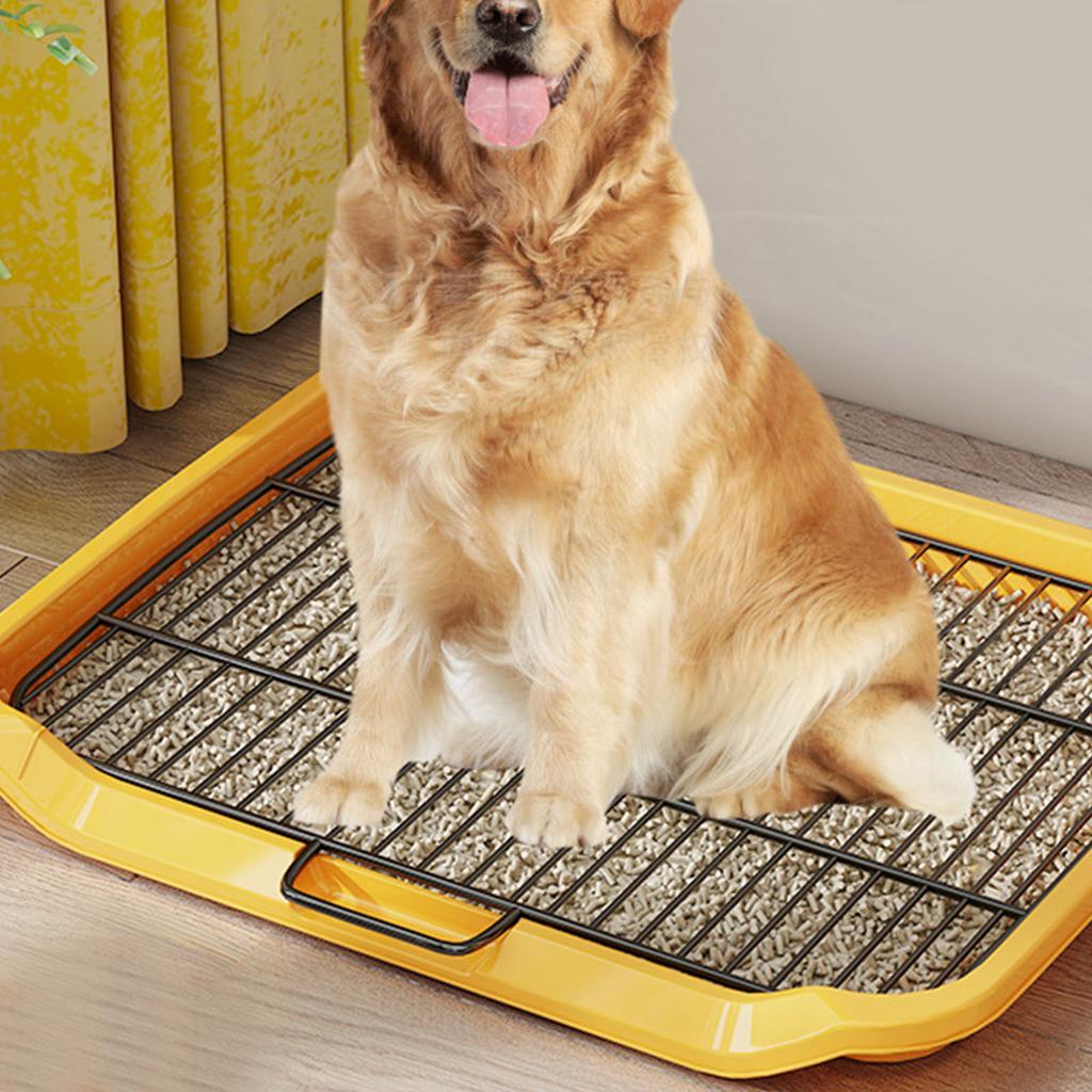 Dog Potty Tray Flat Plate Type Spill Proof Large Space Removable Washable Dog Training Toilet for Small Medium Large