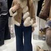 Women's 2026 Winter French Elegant Long Down Jacket with Fox Fur and Horn Buttons