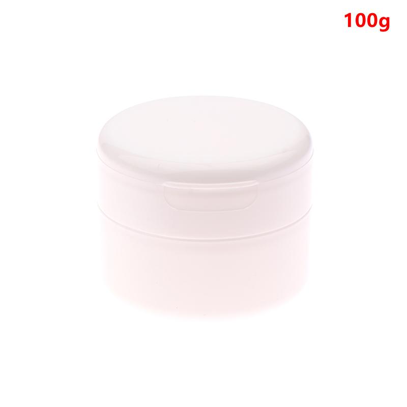 100/150g Flip Cover With Spoon Refillable Bottles Empty Makeup Jar Pot Travel Face Cream Lotion Cosmetic Cotton Pad Container