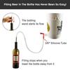 Elecqueen Spring Loaded Bottle Filler,Stainelss Steel Tip Bottling Wand with 3/8'' Tubing, Homebrew Large Traffic Beer Transfer
