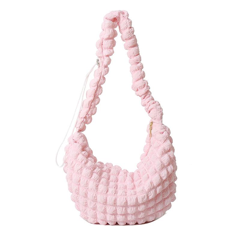 Today's Fashion Women's Bags, Niche Pleated Bags Women's Shoulder Underarm Bags, Portable Puff Bags