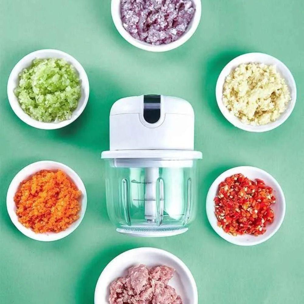 Electric Garlic Chopper Masher Food Mixer Household Garlic Grinder  for Pepper Meat