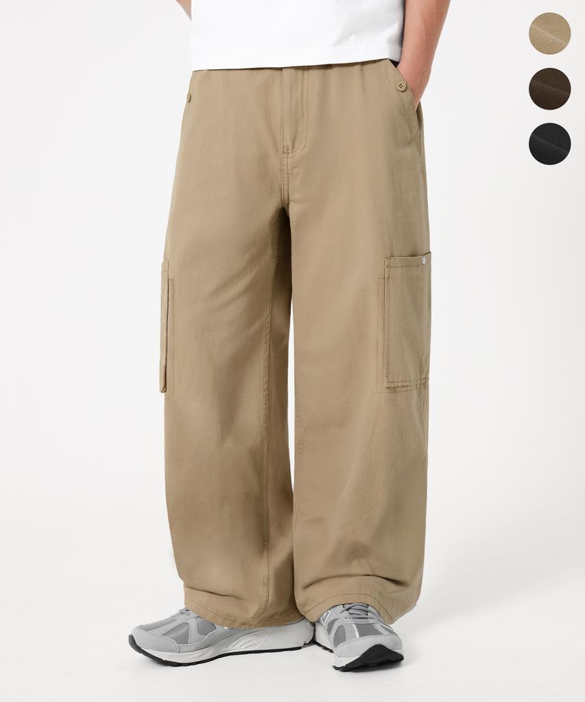 TRILLION Multi Cargo Semi-Wide Cotton Pants_3Color