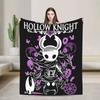 Hollow Knight Silksong Dark Fantasy Velvet Throw Blanket Gothic Home Decor Knitted Soft MultiUse Blanket for Car Bed Sofa