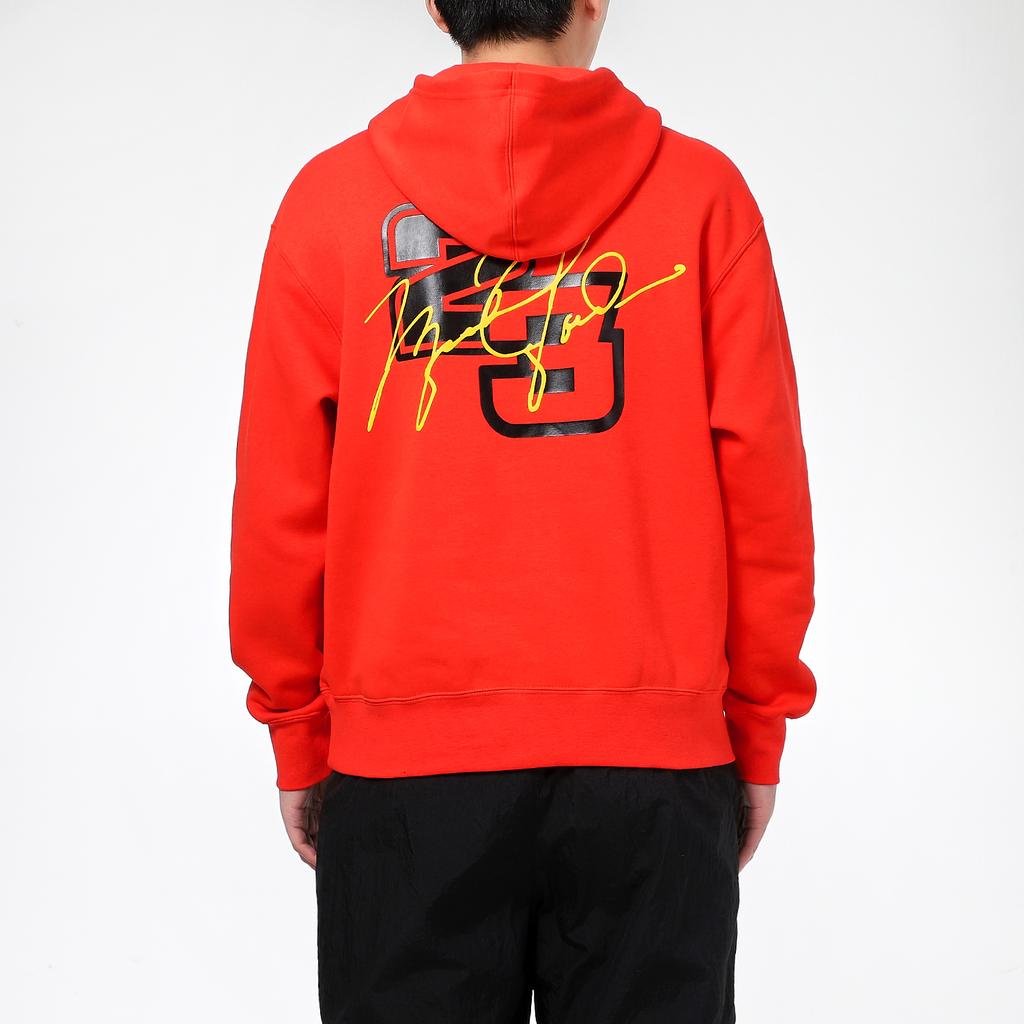Jordan Sport DNA Logo Print Fleece Lined Pullover Hooded Sweatshirt Men's Pepper Red CV2785-673