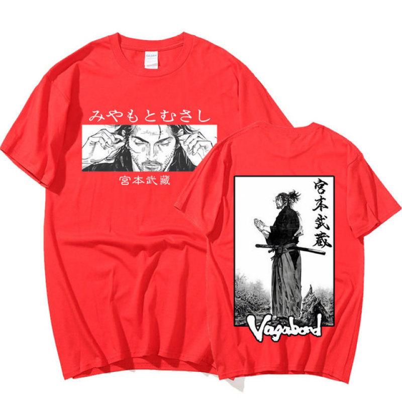 Anime Bagabondo Vagabond T-Shirt Manga Miyamoto Musashi Kurzarm T Shirt Sommer Männer Frauen Casual Übergroßen Baumwolle T Shirts