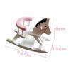 1pc Miniature White Wooden Rocking Horse Chair Nursery Room Furniture accessories