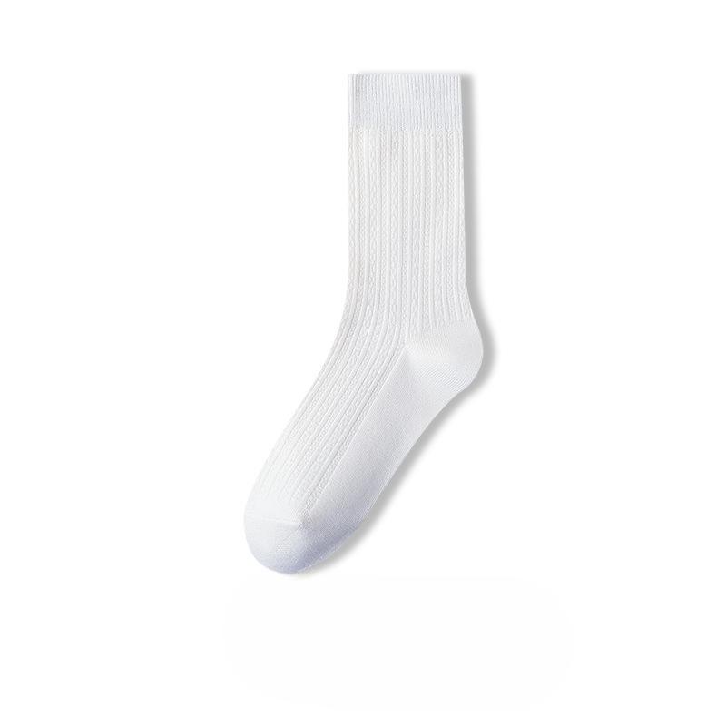 Female Spring and Autumn Comfortable and Casual Pure Color Boneless Sweat Absorption Breathable Multi Pattern Socks