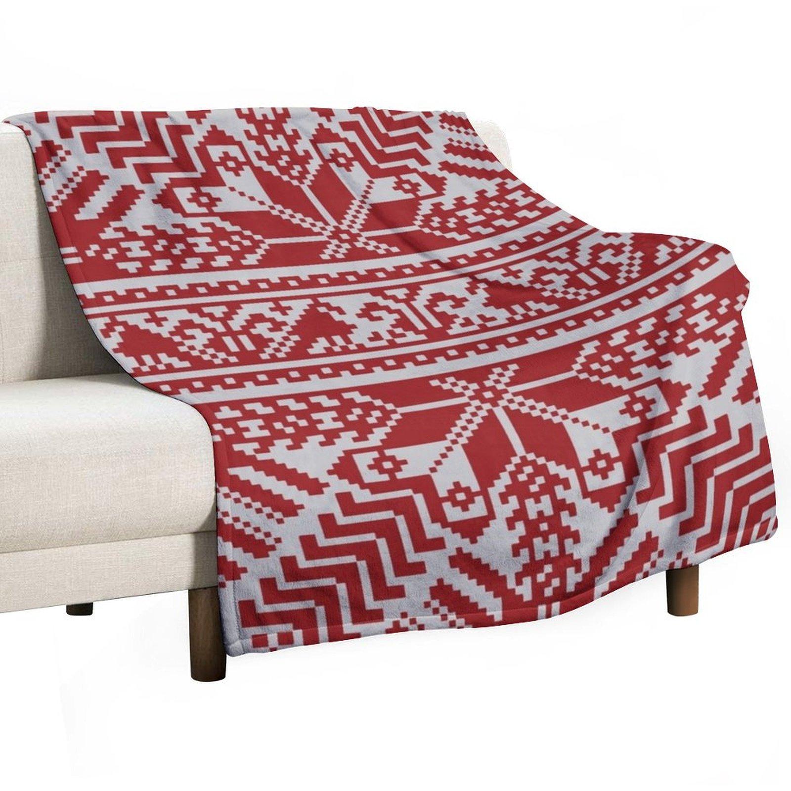 Балтийский традиционный орнамент. Латвийский Плед Декоративный Кровати Детский Пикник Хэллоуин Пледы 30x40in