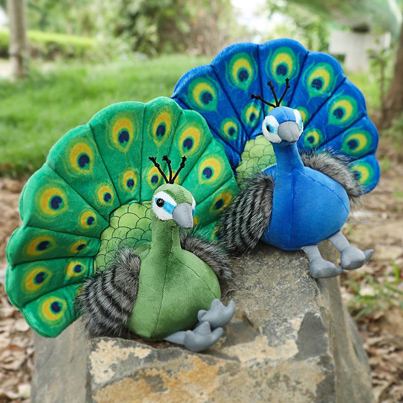 Peacock Plush Toy Doll - Zoo Souvenir for Kids
