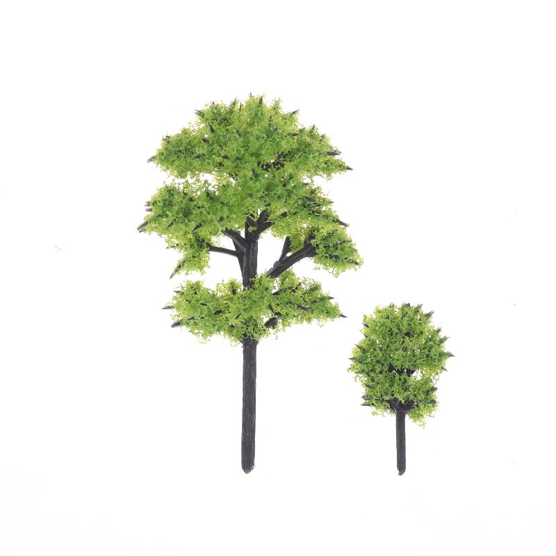 Simulation Mini Green Tree Model Dollhouse Railway Street Scene Decor Ornaments Dollhouse Micro Landscape Garden Ornament