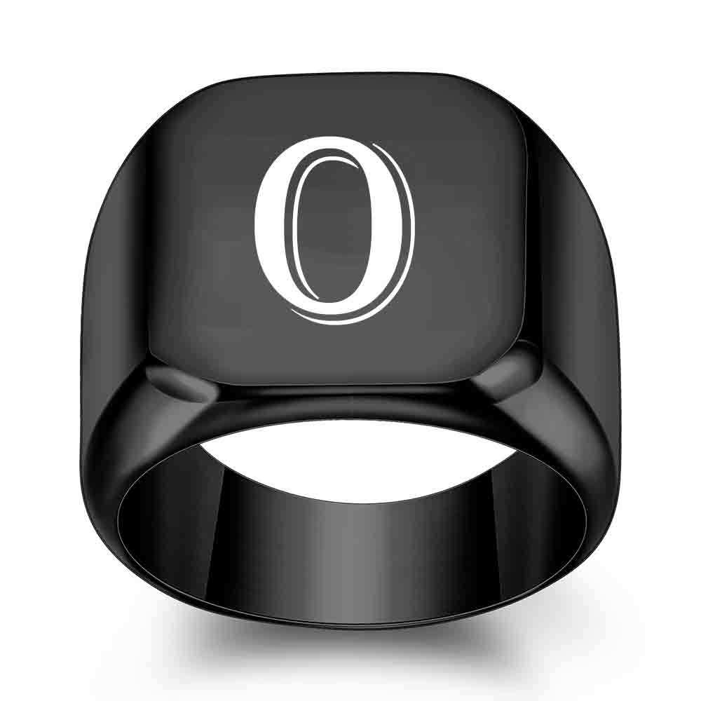 1Pcs Personalised Initial Engrave A to Z Alphabet ring Stainless Steel Rings