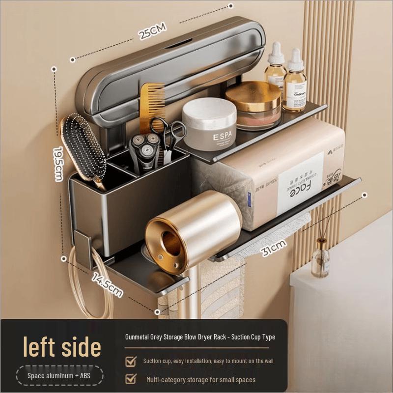 Yicang Bathroom Hair Dryer Holder & Storage Rack