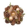 Gold Glitter Pinecone Candleholder with 1 Glass