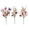 Valentine's Day Artificial Flower Faux Silk Tulip Stem with Pink White Red Heart Berries for Vase Centerpiece Wedding Home Decor