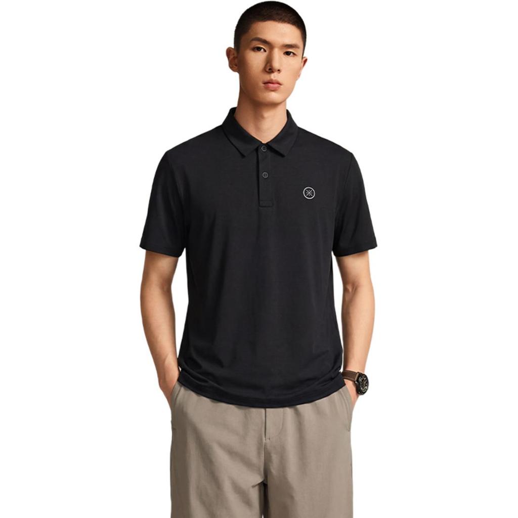 Li-Ning Way Of Wade Polo Shirts Men's Black Lapel Moderate Other APLW093-3