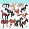 Miniature Horse Model Collectible Pvc Static Figurines Set Animal Model For Display And Decor